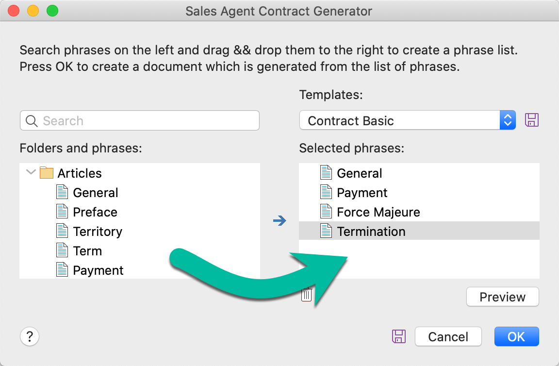 Create entire documents based on a 